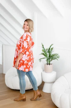Proud Poppy Clothing Peak Top in Flores Clearance