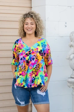 Proud Poppy Clothing Peak Top in Messy Mind by Kasey Rainbow Fashion