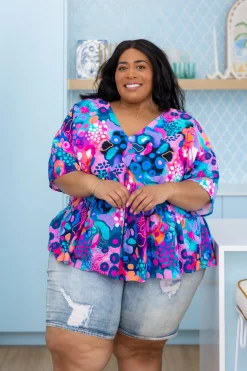 Proud Poppy Clothing Peak Top in Midnight Safari by Kasey Rainbow Hot