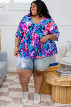 Proud Poppy Clothing Peak Top in Midnight Safari by Kasey Rainbow Hot