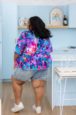 Proud Poppy Clothing Peak Top in Midnight Safari by Kasey Rainbow Hot