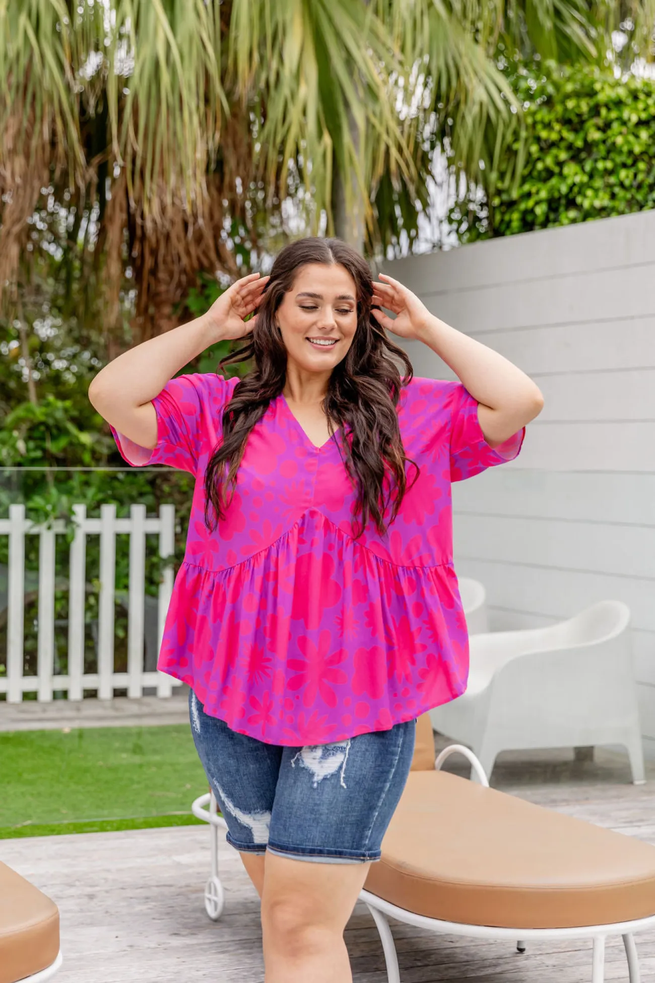 Proud Poppy Clothing Peak Top in Summer Floral by Kasey Rainbow Best