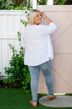 Proud Poppy Clothing Peak Top in White New