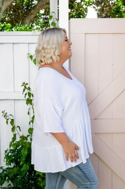 Proud Poppy Clothing Peak Top in White New