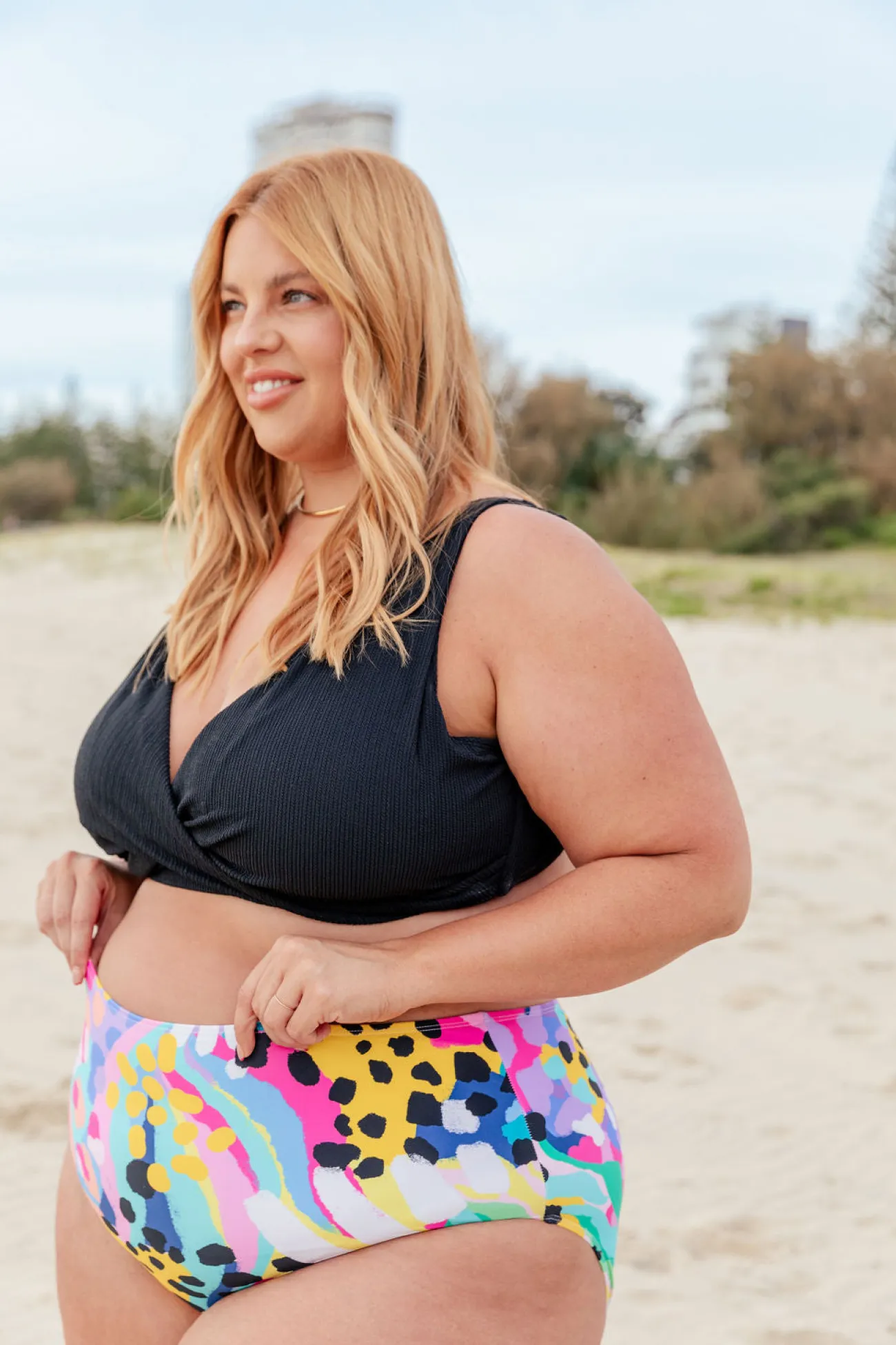 Proud Poppy Clothing Pearl Bikini Pants in Kasey Swim by Kasey Rainbow Clearance