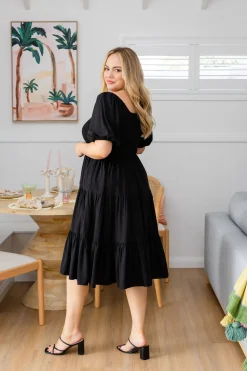 Proud Poppy Clothing Peri Midi Dress in Black Fashion