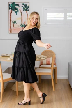 Proud Poppy Clothing Peri Midi Dress in Black Fashion