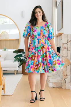 Proud Poppy Clothing Peri Party Dress in Floral Fancy by Kasey Rainbow Outlet