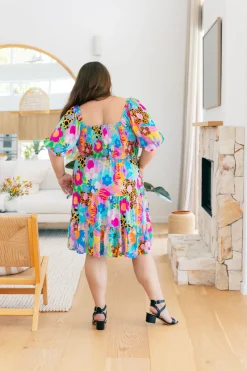 Proud Poppy Clothing Peri Party Dress in Floral Fancy by Kasey Rainbow Outlet