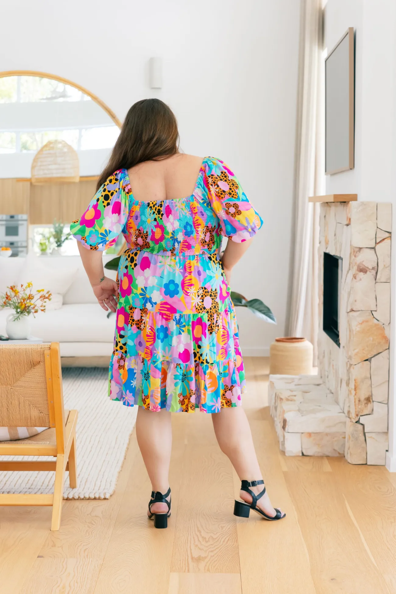 Proud Poppy Clothing Peri Party Dress in Floral Fancy by Kasey Rainbow Outlet
