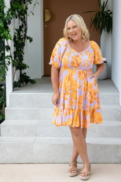 Proud Poppy Clothing Peri Party Dress in Honey Bloom HoneyBloom Sale