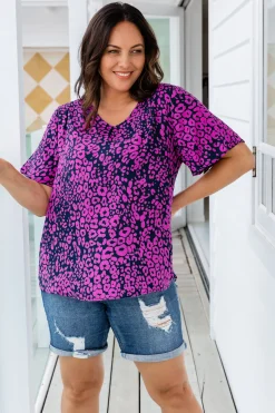 Proud Poppy Clothing Phoebe Purple Leopard Top Online