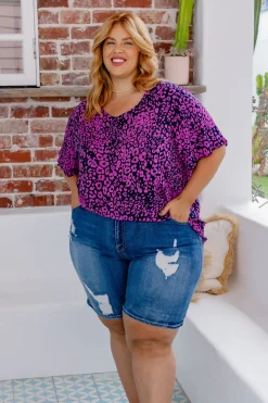 Proud Poppy Clothing Phoebe Purple Leopard Top Online