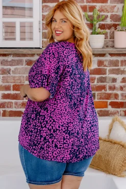 Proud Poppy Clothing Phoebe Purple Leopard Top Online
