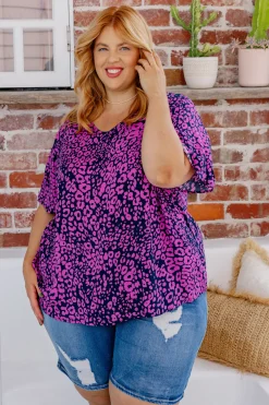 Proud Poppy Clothing Phoebe Purple Leopard Top Online