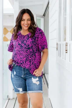 Proud Poppy Clothing Phoebe Purple Leopard Top Online