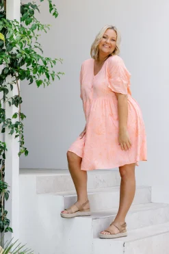 Proud Poppy Clothing Piper Dress in Orange Sahara OrangeSahara Hot