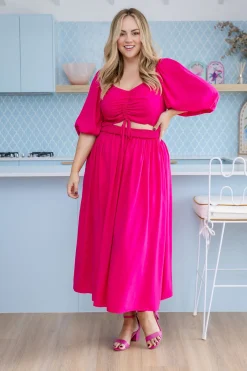 Proud Poppy Clothing Pippa Cut Out Dress in Pink Discount