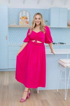 Proud Poppy Clothing Pippa Cut Out Dress in Pink Discount