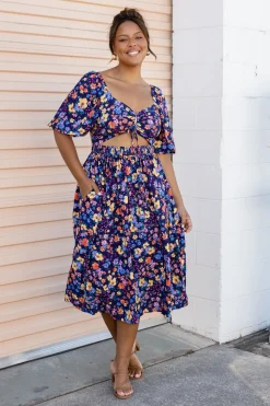 Proud Poppy Clothing Pippa Cut Out Dress in Posie Discount