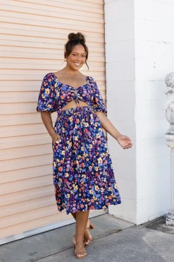 Proud Poppy Clothing Pippa Cut Out Dress in Posie Discount