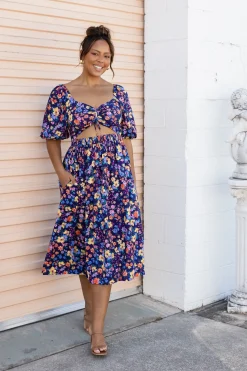 Proud Poppy Clothing Pippa Cut Out Dress in Posie Discount