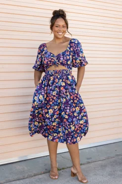 Proud Poppy Clothing Pippa Cut Out Dress in Posie Discount
