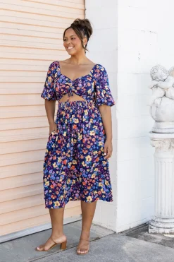 Proud Poppy Clothing Pippa Cut Out Dress in Posie Discount