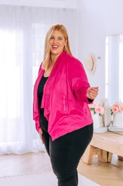 Proud Poppy Clothing Quinn Jacket in Fuchsia Pink FuchsiaPink Online