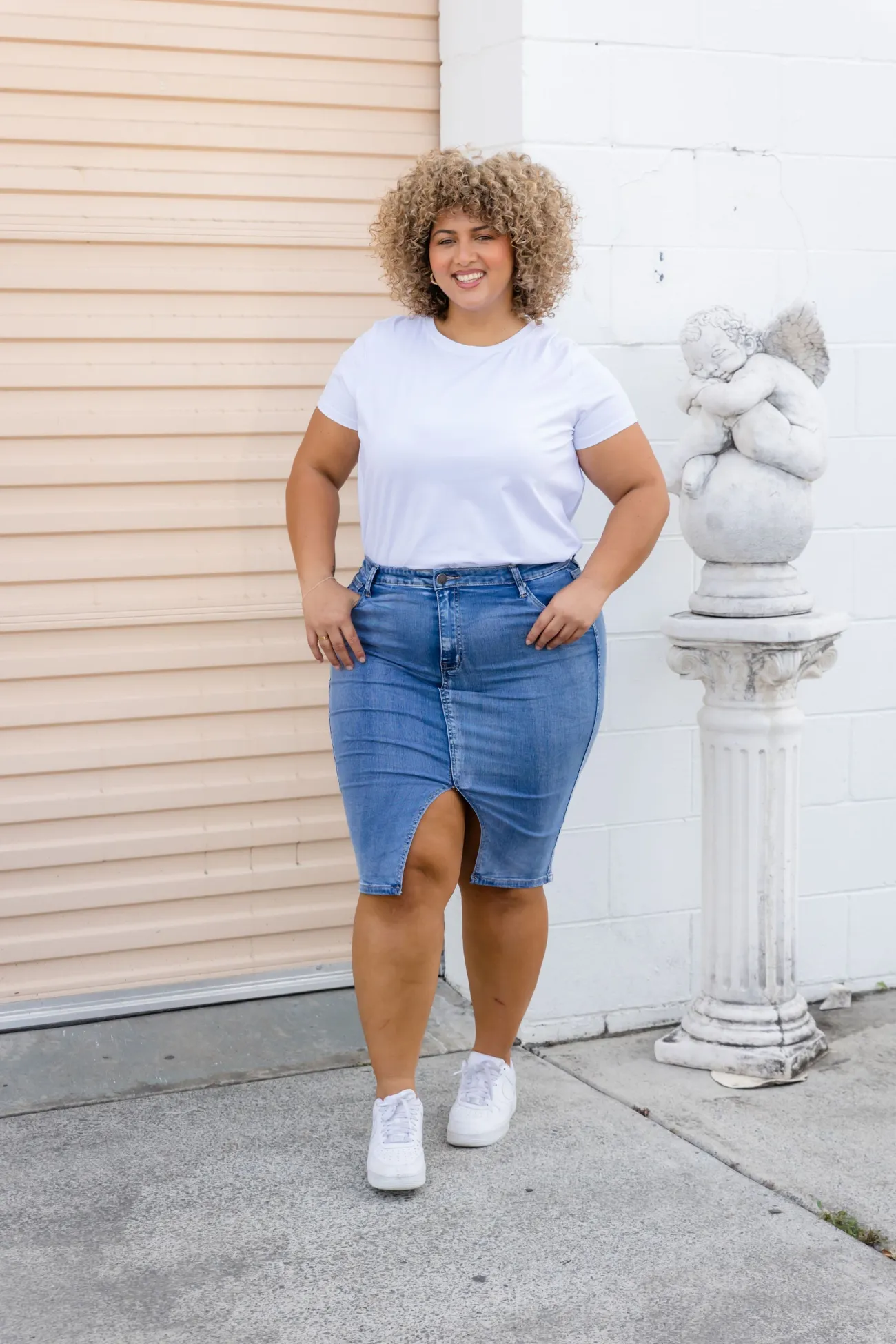 Proud Poppy Clothing Riley Denim Midi Skirt Online
