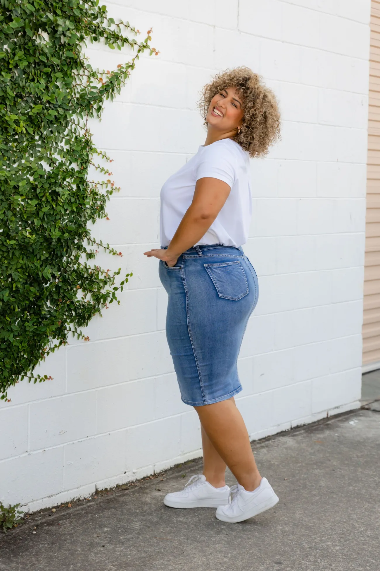 Proud Poppy Clothing Riley Denim Midi Skirt Online