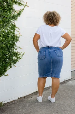 Proud Poppy Clothing Riley Denim Midi Skirt Online