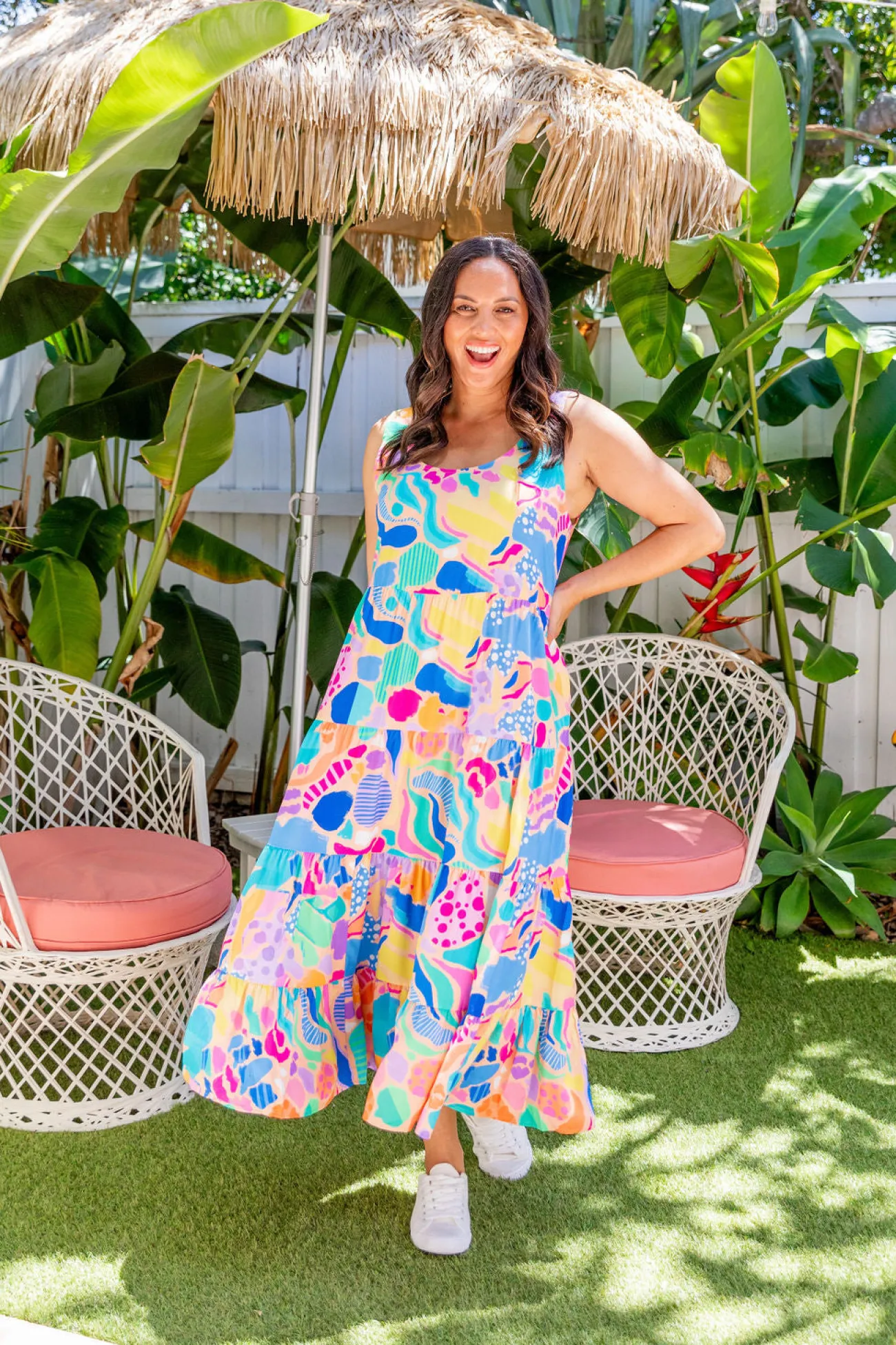 Proud Poppy Clothing Ronnie Dress in Peachy Keen by Kasey Rainbow Online