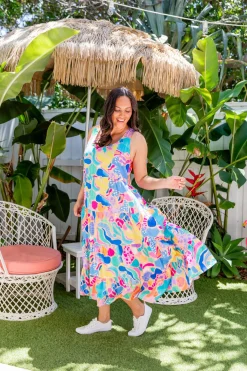 Proud Poppy Clothing Ronnie Dress in Peachy Keen by Kasey Rainbow Online