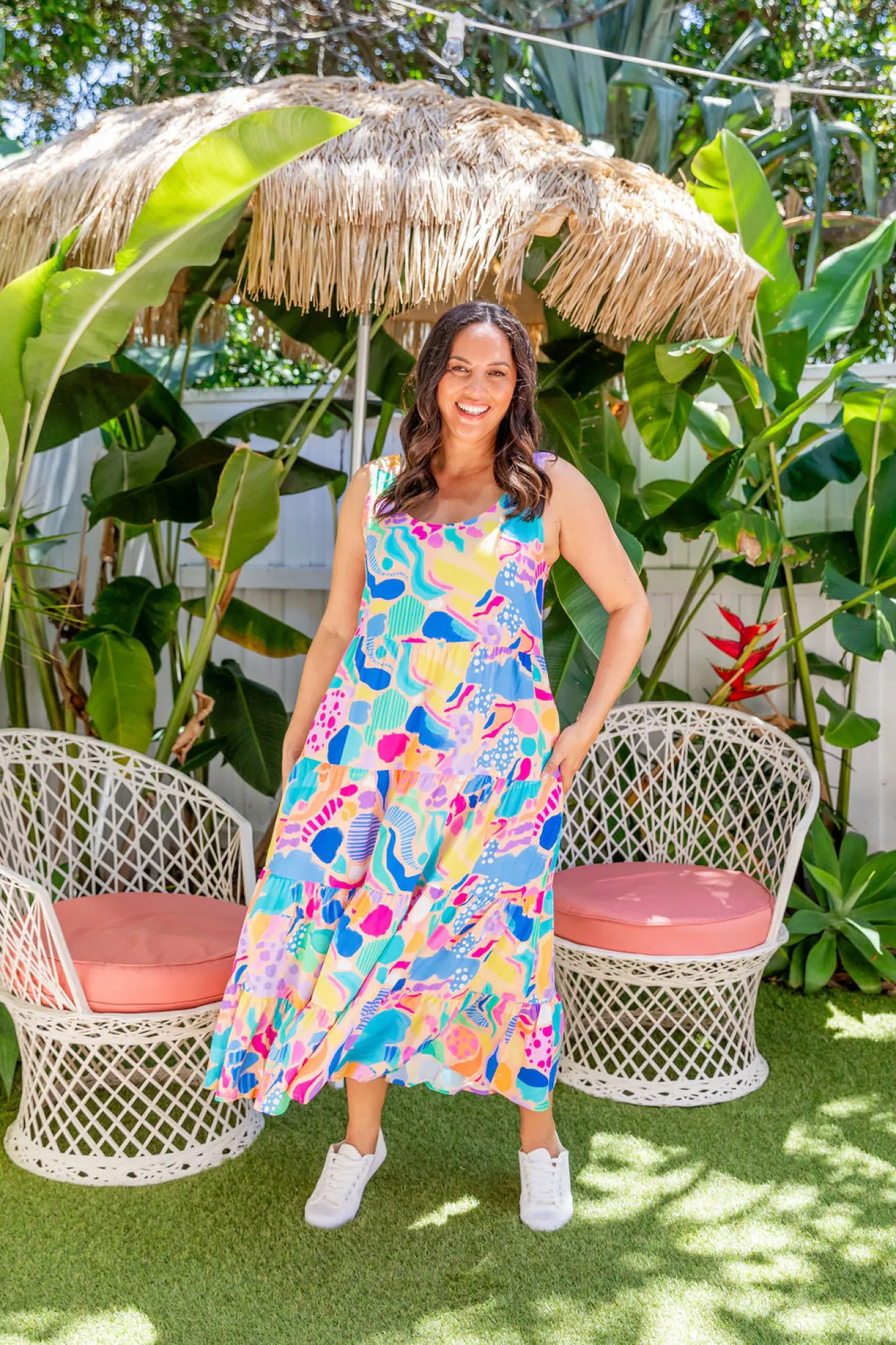 Proud Poppy Clothing Ronnie Dress in Peachy Keen by Kasey Rainbow Online