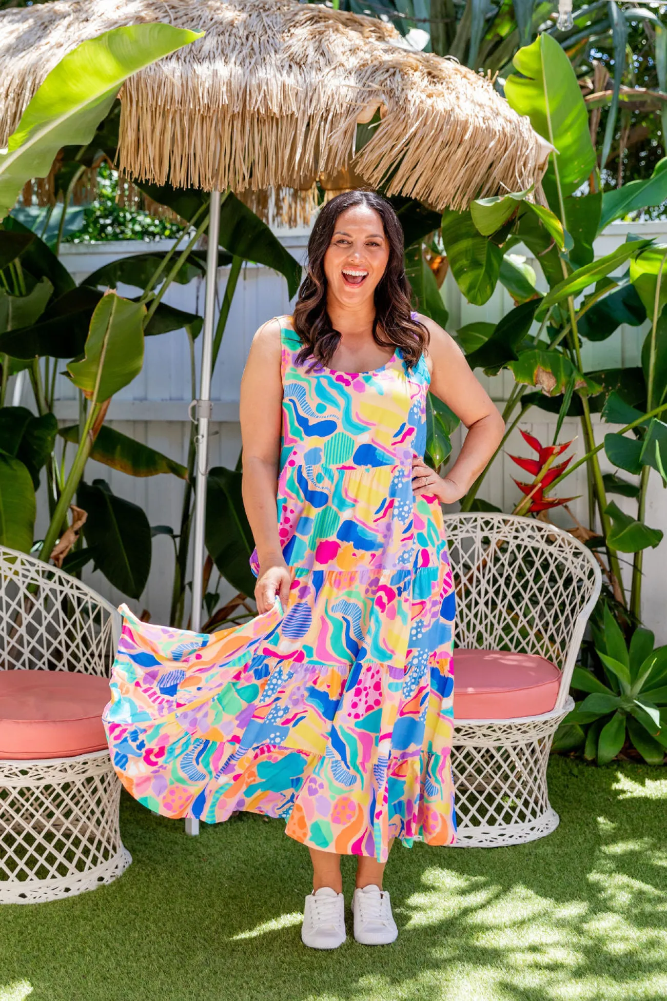 Proud Poppy Clothing Ronnie Dress in Peachy Keen by Kasey Rainbow Online