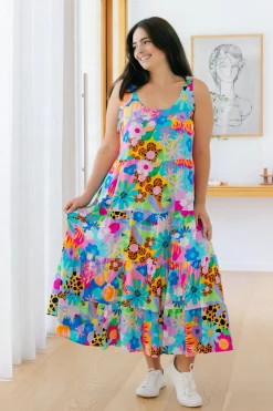 Proud Poppy Clothing Ronnie Maxi Dress in Floral Fancy by Kasey Rainbow Hot