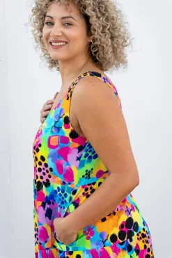 Proud Poppy Clothing Ronnie Maxi Dress in Messy Mind by Kasey Rainbow Discount