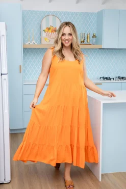 Proud Poppy Clothing Ronnie Maxi Dress in Orange Online
