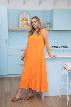 Proud Poppy Clothing Ronnie Maxi Dress in Orange Online