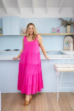 Proud Poppy Clothing Ronnie Maxi Dress in Pink Clearance
