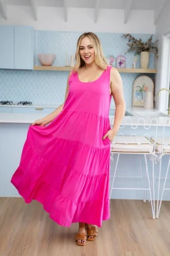 Proud Poppy Clothing Ronnie Maxi Dress in Pink Clearance