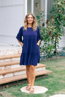 Proud Poppy Clothing Sadie Dress in Navy Outlet