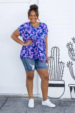 Proud Poppy Clothing Sally Top in Blue & Purple Blue&Purple Online