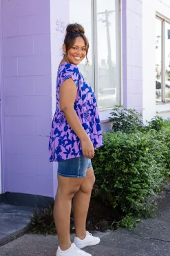Proud Poppy Clothing Sally Top in Blue & Purple Blue&Purple Online