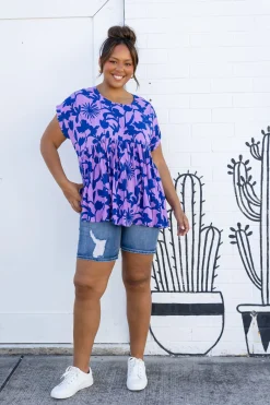 Proud Poppy Clothing Sally Top in Blue & Purple Blue&Purple Online