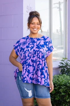 Proud Poppy Clothing Sally Top in Blue & Purple Blue&Purple Online