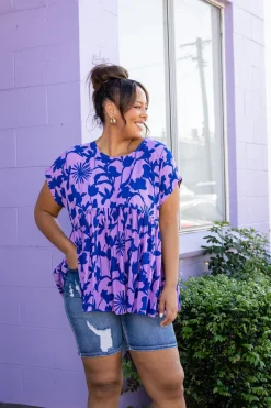 Proud Poppy Clothing Sally Top in Blue & Purple Blue&Purple Online