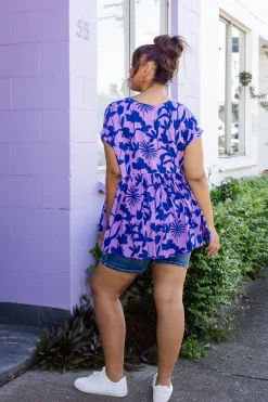 Proud Poppy Clothing Sally Top in Blue & Purple Blue&Purple Online