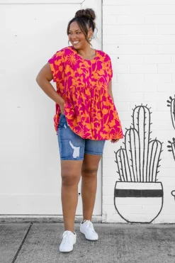 Proud Poppy Clothing Sally Top in Pink & Orange Pink&Orange Online